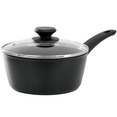 Oster Connelly 2.5 Quart Textured Nonstick Aluminum Saucepan With Lid In Black