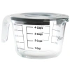 Oster Coolidge 4 Cup Clear Glass Measuring Cup With Snap On Lid In Transparent