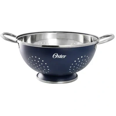 Oster Corden 5 Quart Stainless Steel Colander In Matte Blue