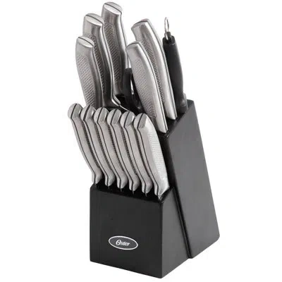 Oster Edgefield 14 Piece Block Set In Silver