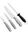 Oster Edgefield Stainless Steel 4pc Cutlery Set In Silver