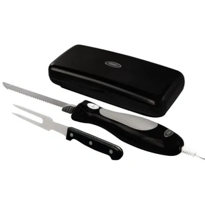 Oster Electric Knife With Carving Fork And Storage Case In Black