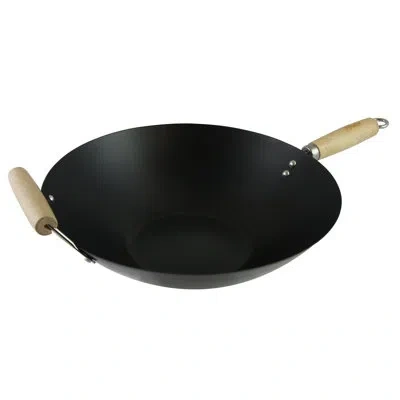 Oster Findley 13.5 In. Non-stick Carbon Steel Wok In Black
