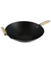 Oster Findley 13.7 In. Carbon Steel Wok In Black