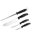 Oster Granger 4 Piece Stainless Steel Blade Cutlery Set In Black