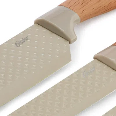 Oster Gunderson 3 Piece Stainless Steel Cutlery Set In Beige In Neutral