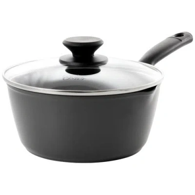 Oster Kingsway 2.6 Quart Aluminum Nonstick Saucepan In Black