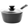 Oster Kingsway 2.6 Quart Aluminum Nonstick Saucepan In Black In Black