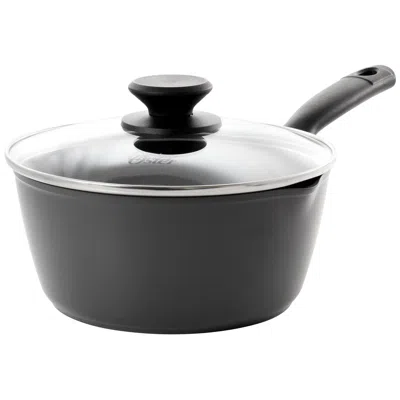 Oster Kingsway 2.6 Quart Aluminum Nonstick Saucepan In Black