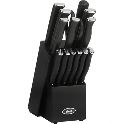 Oster Langmore 15 Piece Stainless Steel Blade Cutlery Set In Black