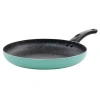 Oster Luneta 11.5 Inch Aluminum Nonstick Frying Pan In Teal In Blue