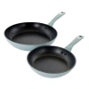 Oster Lynhurst 2 Piece Aluminum Nonstick Frying Pan Set In Blue
