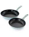 Oster Lynhurst 2pc Aluminum Nonstick Frying Pan Set In Blue