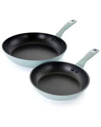 Oster Lynhurst 2 Piece Aluminum Nonstick Frying Pan Set In Blue