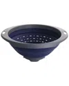 Oster Marine Navy Collapsible Polypropylene Colander In Grey