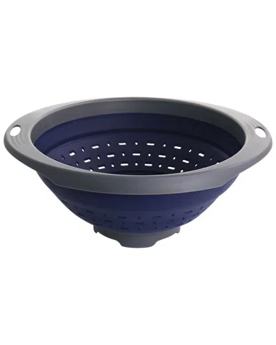 Oster Marine Navy Collapsible Polypropylene Colander In Grey