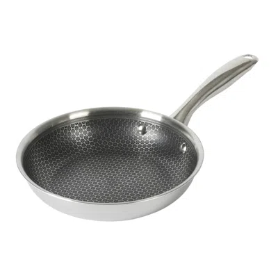 Oster Modessa 8 Inch Nonstick Triply Stainless Steel Frying Pan In Silver