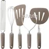 Oster Newcrest 5 Piece Prep And Cook Kitchen Tool Set In Brown