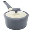 Oster Rooney 2 Quart Ceramic Nonstick Aluminum Saucepan In Gray With Lid In Blue