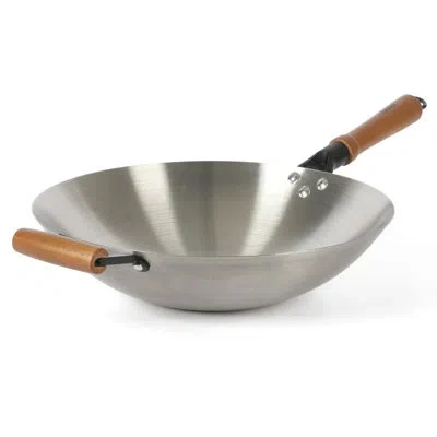 Oster Sangerfield 14'' Carbon Steel Wok In Stainless Steel