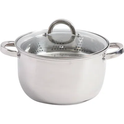 OSTER OSTER SANGERFIELD 6 QUART STAINLESS STEEL CASSEROLE PAN WITH STEAMER INSERT AND LID
