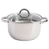 Oster Sangerfield 6 Quart Stainless Steel Casserole Pan With Steamer Insert And Lid In Silver