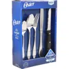 Oster Silvermist 20 Piece Stainless Steel Flatware Set With Steak Knives In Silver
