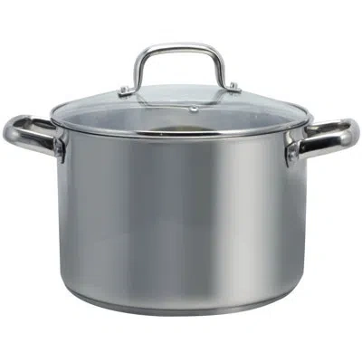 Oster Stainless Steel Stock Pot With Lid In Silver