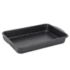 Oster Teston Platinum Collection 13x9 Inch Nonstick Carbon Steel Baking Pan In Matte Black In Silver