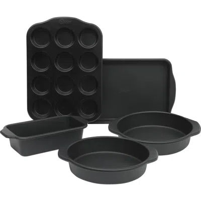 Oster Teston Platinum Collection 5 Piece Nonstick Carbon Steel Bakeware Set In Black