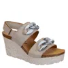 Otbt Fair Isle Wedge Sandals In Grey