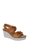 Otbt Fair Isle Wedge Sandals In Camel