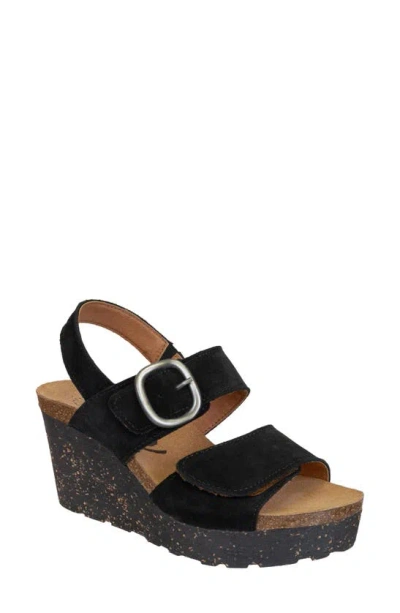 Otbt Peasant Wedge Sandals In Black