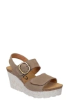 Otbt Peasant Wedge Sandals In Greige