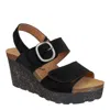 OTBT PEASANT WEDGE SANDAL IN BLACK