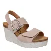 Otbt Peasant Wedge Sandals In Pink