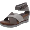 Otbt Teamwork Womens Leather Metallic Wedge Sandals In Multi
