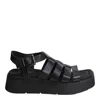 Otbt Archaic Platform Fisherman Sandal In Black