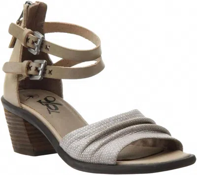 Otbt Women's Boarder Heeled Sandal In Taupe In Multi