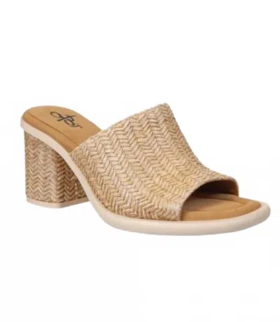 Otbt Women's Bravura Heeled Sandals In Raffia In Brown