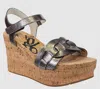 Otbt Women's Charleston Wedge Sandals In Silver In Silver