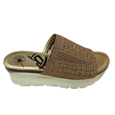 Otbt Women's Gravity Wedge Sandal In Gold In Brown