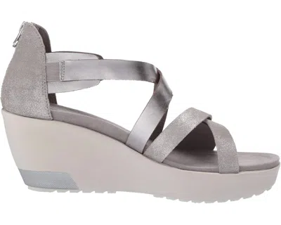 Otbt Women's Teresa Wedge Sandal In Pewter In Silver