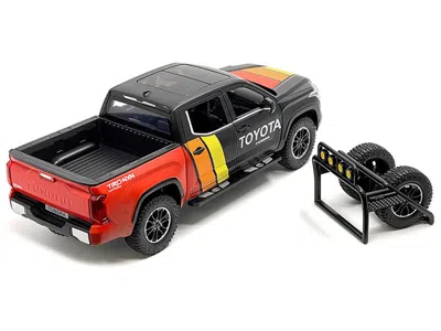 Other 2023 Toyota Tundra Trd 4x4 Pickup Truck Black And Red With Stripes With Sunroof And Wheel Rack Limit