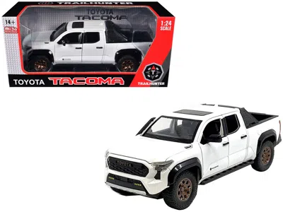 Other 2024 Toyota Tacoma Trailhunter Edition Pickup Truck White Metallic 1/24 Diecast Model Car