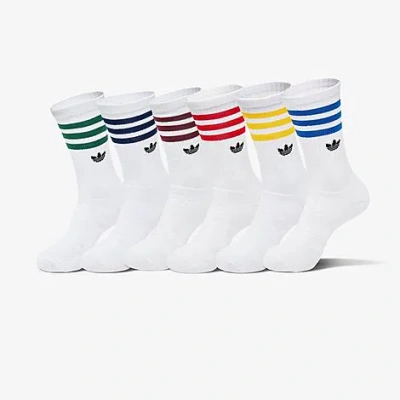 OTHER OTHER ADIDAS ORIGINALS TREFOIL CREW SOCKS (6-PACK) SIZE LARGE COTTON/NYLON/POLYESTER