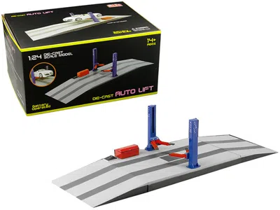 Other Battery Operated Two Post Auto Lift For 1/24 Scale Diecast Model Cars In Gray