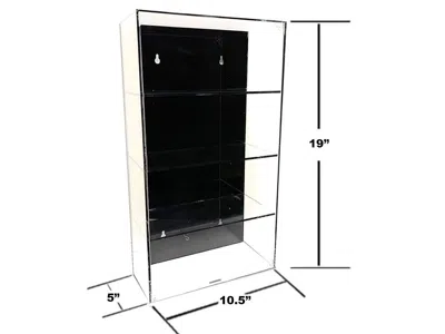 Other Showcase 4 Car Display Case Wall Mount With Back Panel "mijo Exclusives" For 1/24-1/25 Scale Models In Black