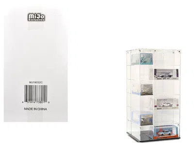 Other Showcase Large 24 Car Display Desktop Spinner With Cover "mijo Exclusives" For 1/64 Scale Models In Multi