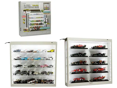 Other Showcase Wall Mount 5 Tier Display Case With Back Panel Mijo Exclusives For 1/64-1/43 Models In White